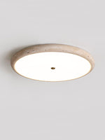 Travertine Disk LED Flush Mount Ceiling Light for Modern Interiors
