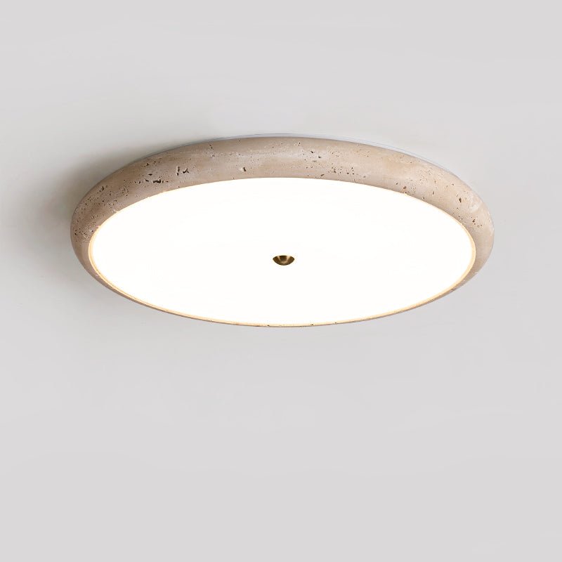 Travertine Disk LED Flush Mount Ceiling Light for Modern Interiors