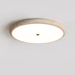 Travertine Disk LED Flush Mount Ceiling Light for Modern Interiors