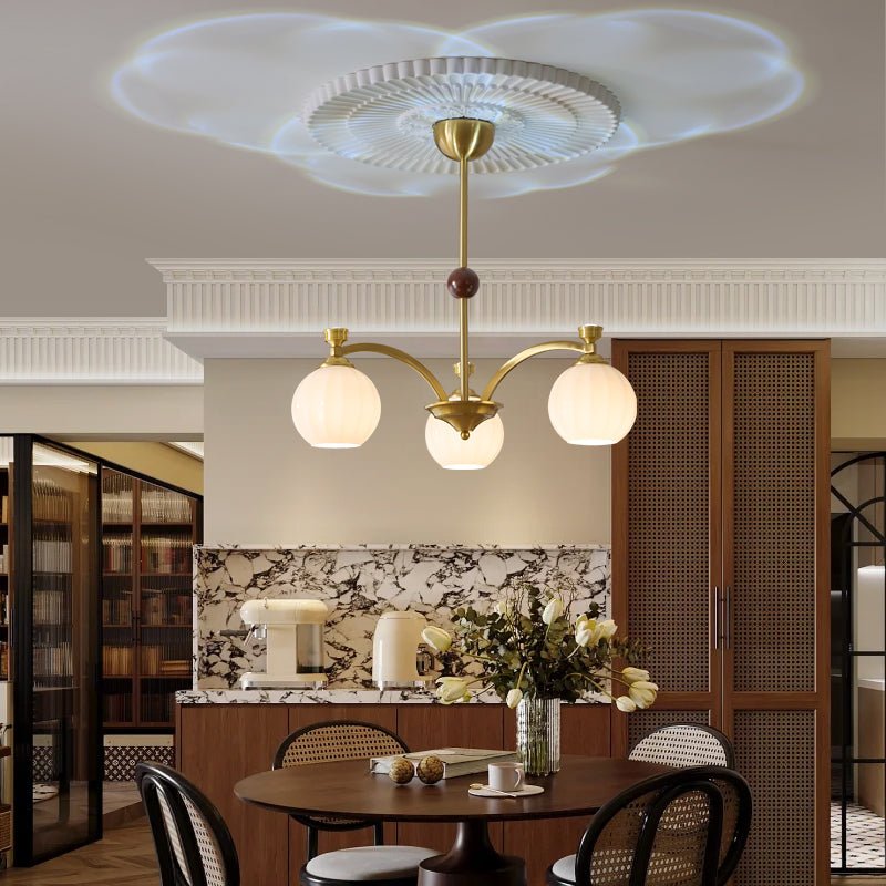 Solmere Modern Gold Glass Chandelier for Dining Room and Living Room