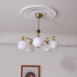 Solmere Modern Gold Glass Chandelier for Dining Room and Living Room