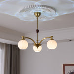 Solmere Modern Gold Glass Chandelier for Dining Room and Living Room
