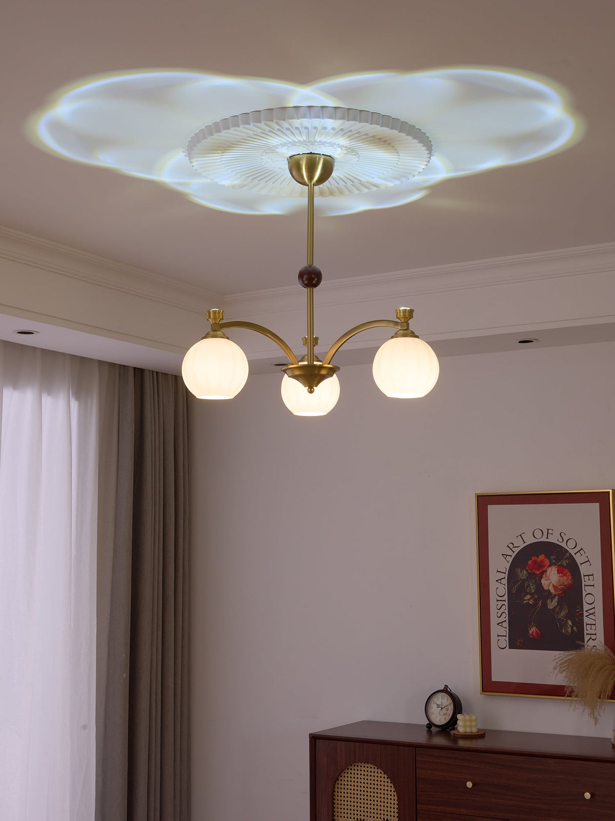 Solmere Modern Gold Glass Chandelier for Dining Room and Living Room
