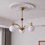 Solmere Modern Gold Glass Chandelier for Dining Room and Living Room