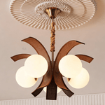 Thalina Grove Chandelier – Modern Fabric-Wrapped Ceiling Light for Dining and Living Rooms