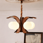 Thalina Grove Chandelier – Modern Fabric-Wrapped Ceiling Light for Dining and Living Rooms