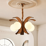 Thalina Grove Chandelier – Modern Fabric-Wrapped Ceiling Light for Dining and Living Rooms