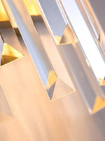 Theoretical Three-Layer Crystal Wall Light in Gold Stainless Steel