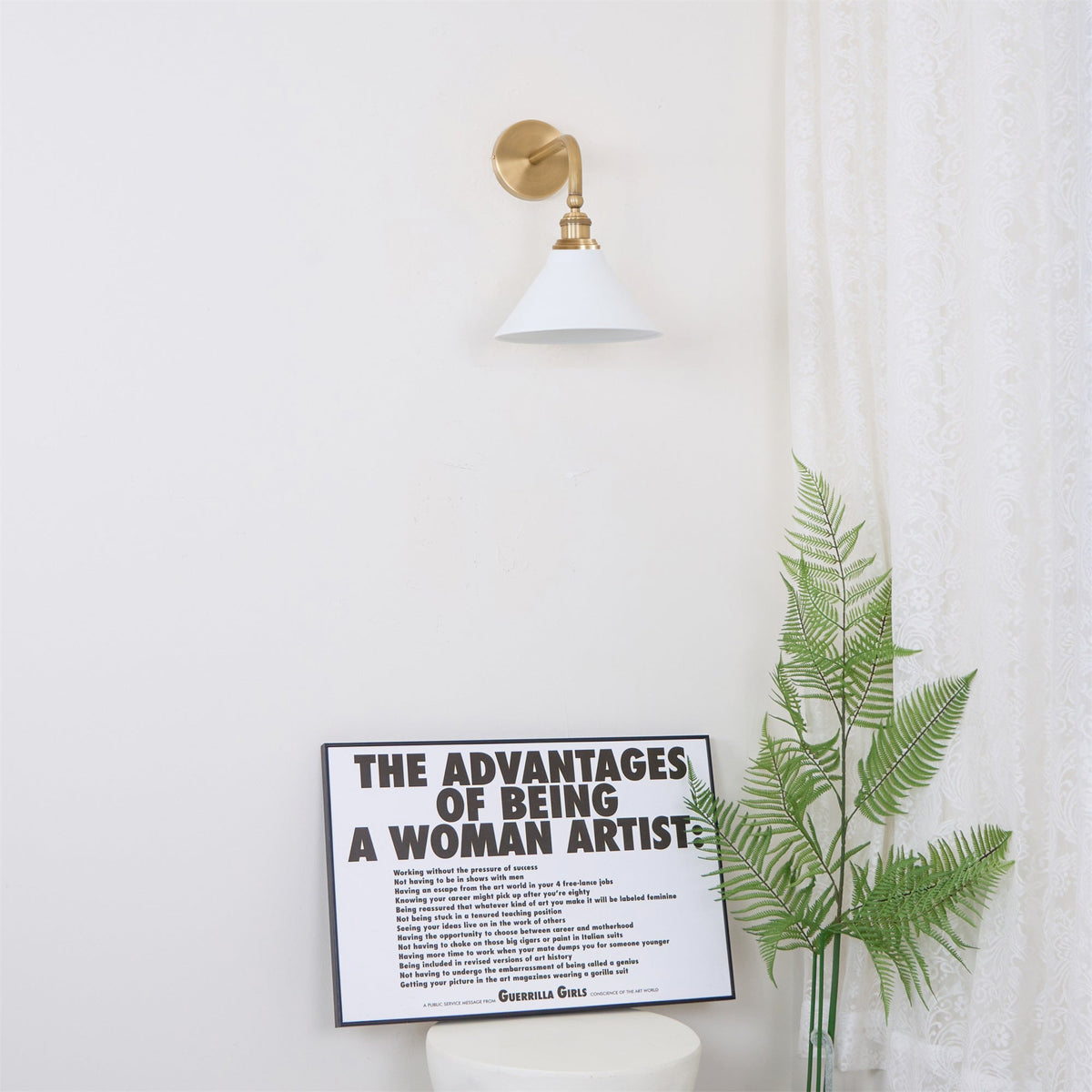 Bridgemont Wall Sconce – Modern Brass Wall Light for Bedroom & Living Room