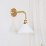 Bridgemont Wall Sconce – Modern Brass Wall Light for Bedroom & Living Room
