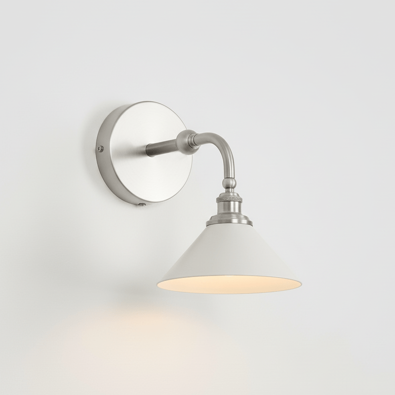 Bridgemont Wall Sconce — Modern Brass & Ceramic Wall Light for Bedroom, Living Room