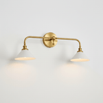 Bridgemont Wall Sconce — Modern Brass & Ceramic Wall Light for Bedroom, Living Room