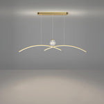 Thurston Linear LED Pendant Light – Gold & Glass Modern Kitchen Island Lighting