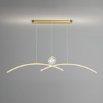 Thurston Linear LED Pendant Light – Gold & Glass Modern Kitchen Island Lighting