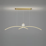 Thurston Linear LED Pendant Light – Gold & Glass Modern Kitchen Island Lighting