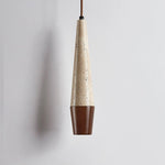 Tiber Travertine Pendant Light with Walnut Accent for Modern Interiors