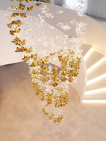 Tidal Art Glass Pendant Chandelier – Modern Cascading LED Light