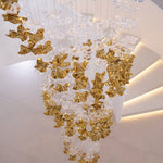 Tidal Art Glass Chandelier – Modern Cascading LED Pendant Light