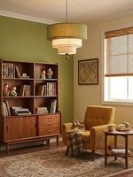 Tiered Fabric Pendant Light – Modern Layered Shade for Dining & Living Rooms