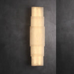 Tiered Alabaster Column Wall Sconce – Modern LED Wall Light for Entryway & Living Room