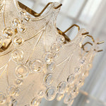 Tiered Carved Glass Chandelier