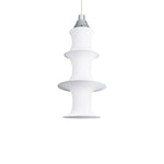 Tiered Column Pendant Light – Modern Layered Fabric & Metal Hanging Lamp
