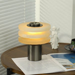 Tiered Obelisk Alabaster Table Lamp – Modern Sculptural LED Light
