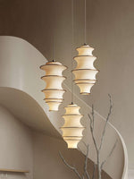 Tiered Wave Pendant Light – Modern Layered Fabric Shade for Dining & Living Spaces