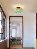Tilio Semi Flush Mount Ceiling Light with Hand-Blown Gradient Glass Shade