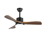 Morty Adams Wooden Ceiling Fan with Integrated LED Light, 48" & 52" Options
