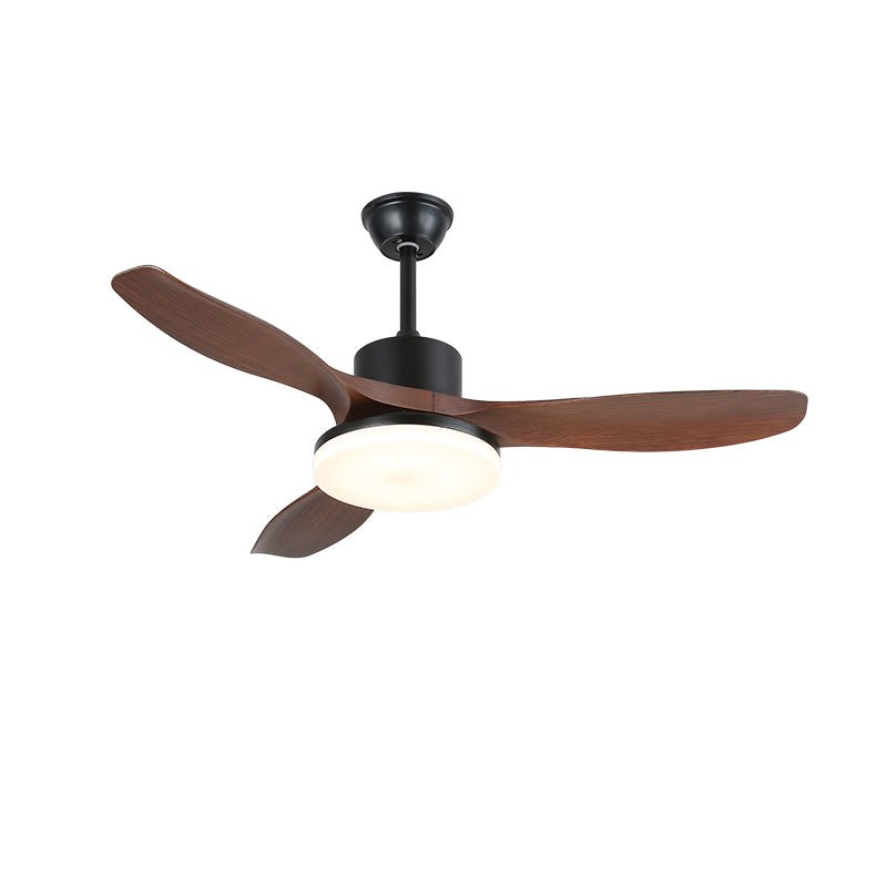 Morty Adams Wooden Ceiling Fan with Integrated LED Light, 48" & 52" Options