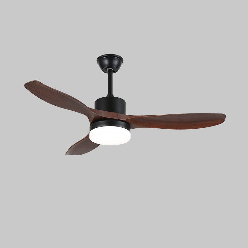Morty Adams Wooden Ceiling Fan with Integrated LED Light, 48" & 52" Options