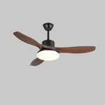 Morty Adams Wooden Ceiling Fan with Integrated LED Light, 48" & 52" Options