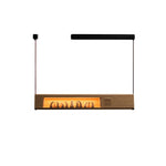 Timber Horizon LED Pendant Light – Modern Wood Sculptural Chandelier
