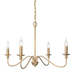 Sculpted Candle Chandelier in Antique Brass, Matte Black, or Brushed Nickel