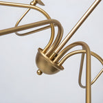 Sculpted Candle Chandelier in Antique Brass, Matte Black, or Brushed Nickel