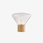 Bois Table Lamp – Handcrafted Wood & Blown Glass Designer Lamp