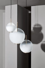 Tindari Glass Pendant Light – Modern LED Hanging Lamp for Living & Dining
