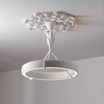 Plaster Ceiling Medallion with Integrated LED Lighting