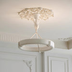 Plaster Ceiling Medallion with Integrated LED Lighting