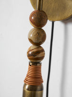 Toam Plug-In Wall Sconce with Marble and Brass Accents