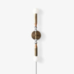 Toam Plug-In Wall Sconce with Marble and Brass Accents