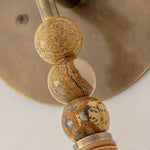 Toam Plug-In Wall Sconce with Marble and Brass Accents