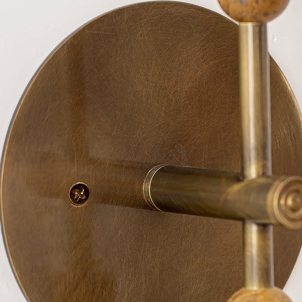 Toam Plug-In Wall Sconce with Marble and Brass Accents
