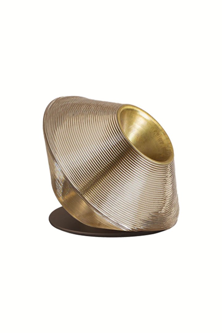 Tol Floor Lamp — Sculptural Gold Resin Totem, Modern LED Floor Light