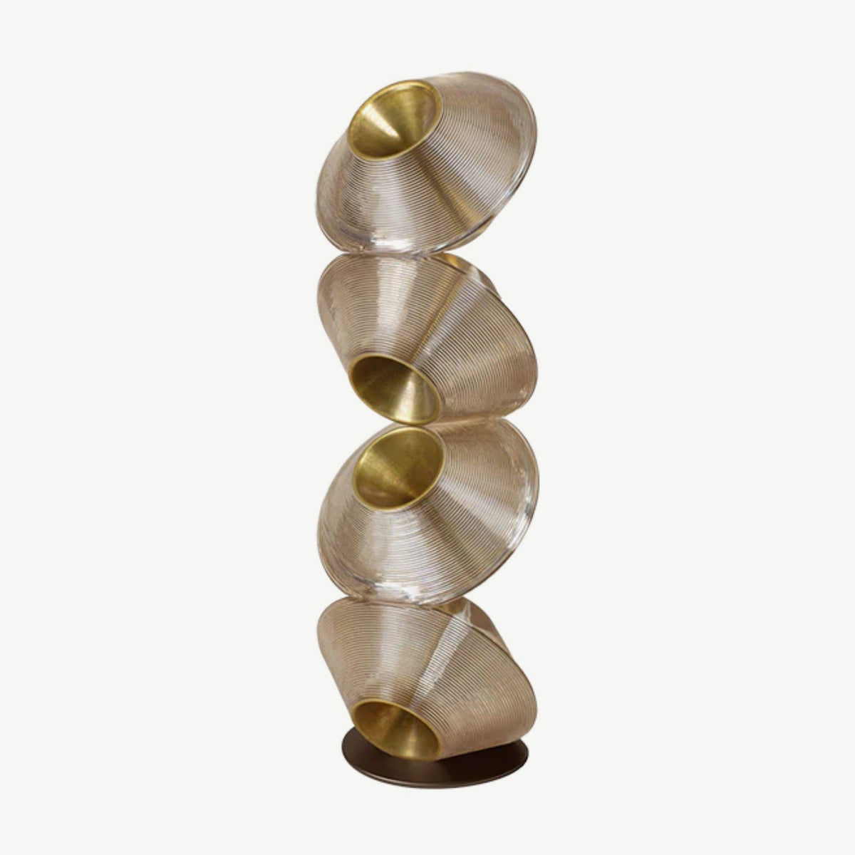 Tol Floor Lamp — Sculptural Gold Resin Totem, Modern LED Floor Light