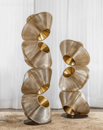 Tol Floor Lamp — Sculptural Gold Resin Totem, Modern LED Floor Light