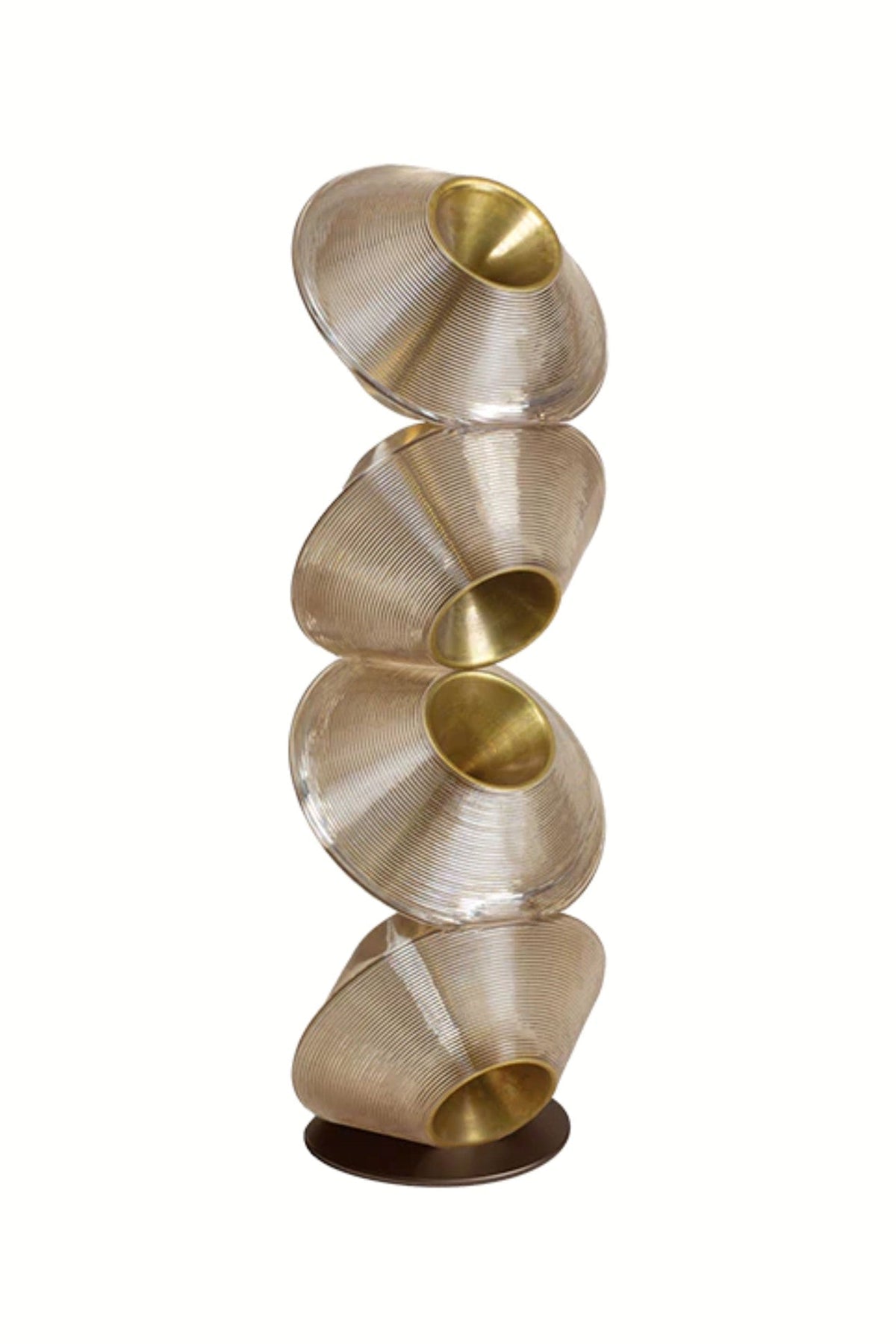 Tol Floor Lamp — Sculptural Gold Resin Totem, Modern LED Floor Light