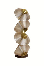 Tol Floor Lamp — Sculptural Gold Resin Totem, Modern LED Floor Light