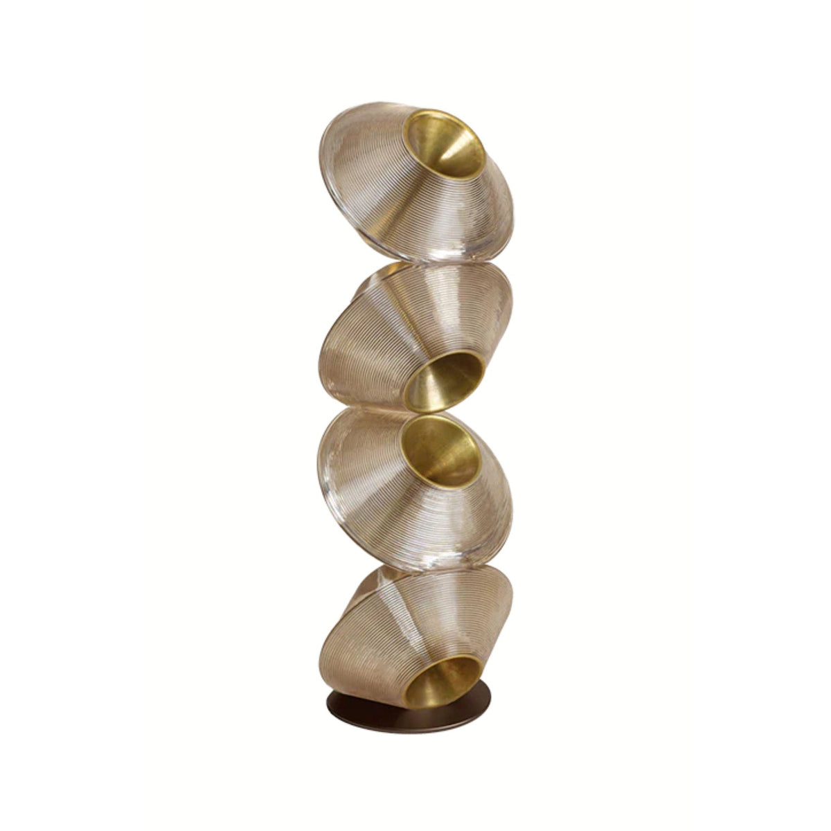 Tol Floor Lamp — Sculptural Gold Resin Totem, Modern LED Floor Light